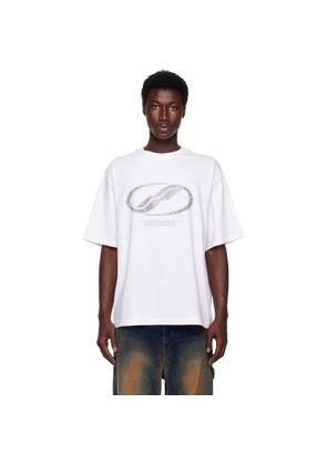 We11done White Rhinestoned Se11done Logo T-shirt