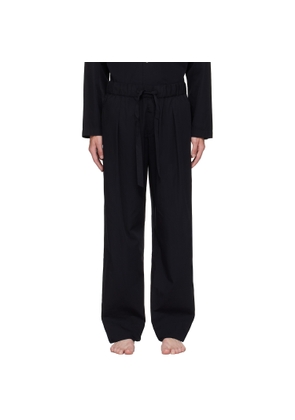 Tekla Black Striped Poplin Pyjama Pants
