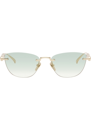 Gucci Gold Cat-Eye Sunglasses