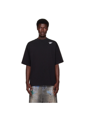 We11done Black 'WD' Logo T-shirt