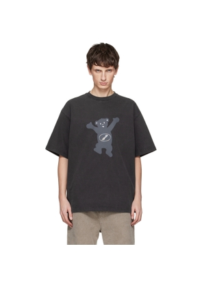 We11done Gray Teddy Logo T-shirt