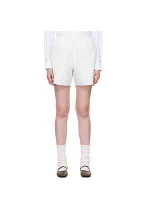 RECTO Off-White Nep Stripe Shorts