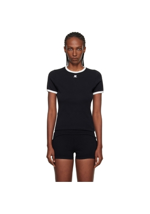 Courrèges Black Signature Contrast T-shirt