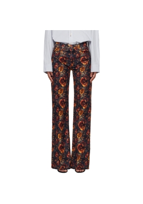 R13 Navy Straight High-Rise Jeans