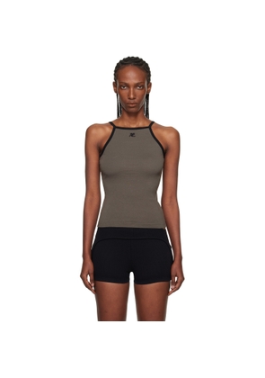 Courrèges Gray Contrast Tank Top