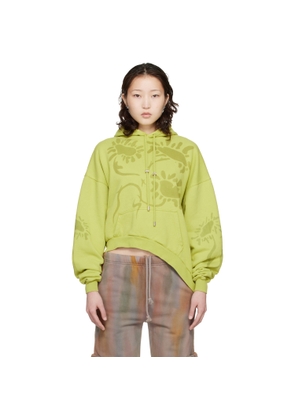 Collina Strada Green Wave Hem Hoodie