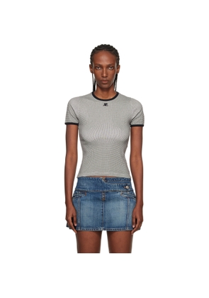 Courrèges Black & White Signature Contrast T-shirt