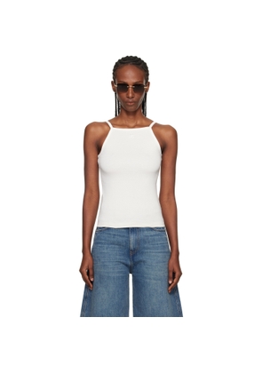 Courrèges Off-White Contrast Tank Top