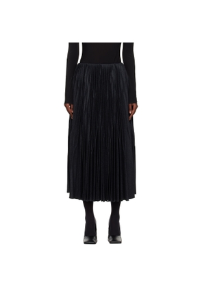 ALAÏA Gray Flannel Pleated Midi Skirt