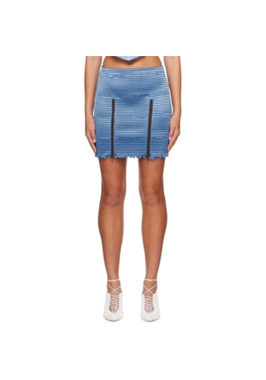 Sinéad O’Dwyer Blue Shirred Miniskirt