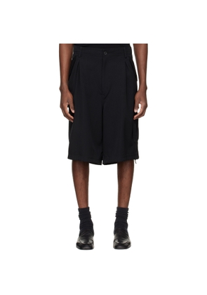 YOHJI YAMAMOTO Black Side Pocket Cargo Shorts