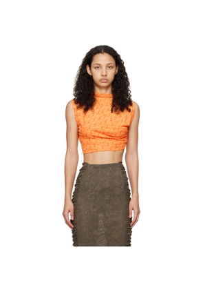 Jade Cropper Orange Asymmetric T-Shirt