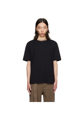 Burberry Black Check Trim Cotton T-shirt