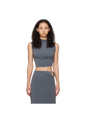 Jade Cropper Gray Asymmetric T-Shirt