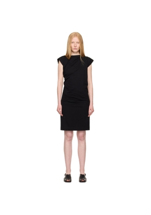 3.1 Phillip Lim Black Draped Short Sleeve T-shirt Minidress