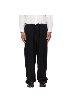 YOHJI YAMAMOTO Black New Standard String Trousers