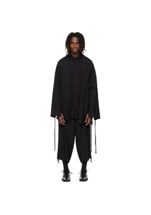 YOHJI YAMAMOTO Black Thin Stripe Jacket