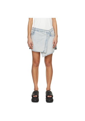 WOOYOUNGMI Blue Wrap Miniskirt
