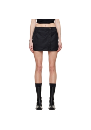 WOOYOUNGMI Black Wrap Miniskirt