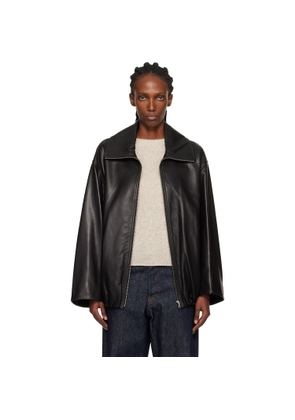 Nour Hammour Black Noah Easy Leather Jacket