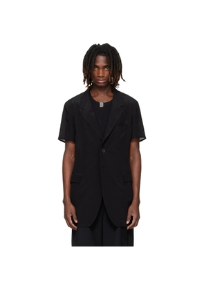 YOHJI YAMAMOTO Black Short Sleeve Blazer