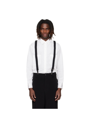 YOHJI YAMAMOTO White Big Standard Chain Stitch Shirt