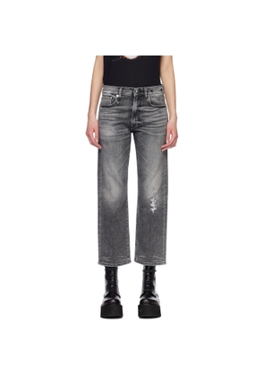 R13 Gray Boyfriend Jeans