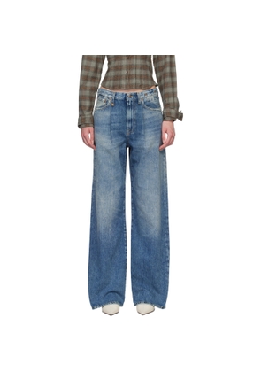 R13 Blue Wide Damon Jeans