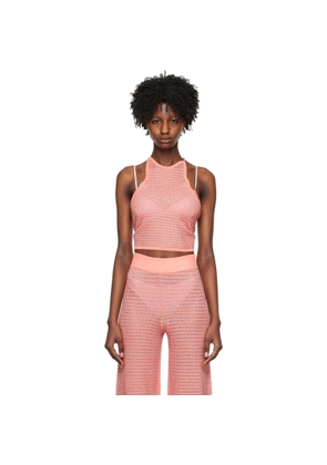 REMAIN Birger Christensen Orange Self-Tie Tank Top