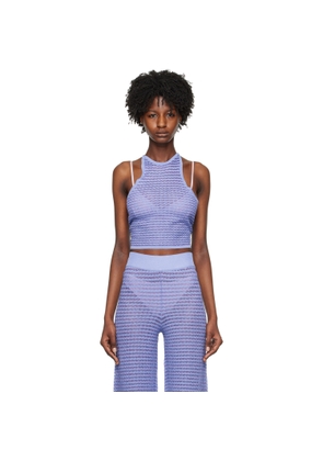REMAIN Birger Christensen Purple Self-Tie Tank Top