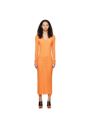 Jade Cropper Orange Printed Midi Dress