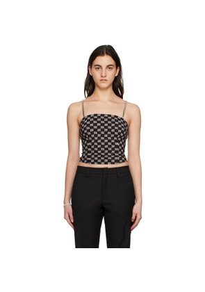 MISBHV Black Monogram Tank Top