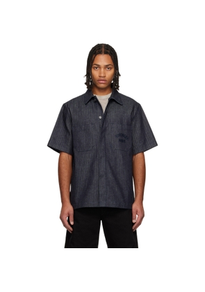 Givenchy Navy Herringbone Denim Shirt