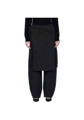 UMARMUNG Black Wholegarment Wrap Skirt Lounge Pants