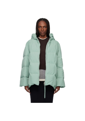 Jil Sander Green Quilted Down Jacket