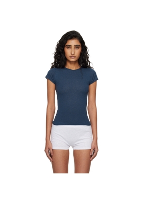 SKIMS Navy Featherweight Cashmere Tee