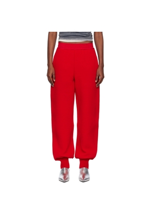 Jil Sander Red Wool Crepe Double Face Lounge Pants