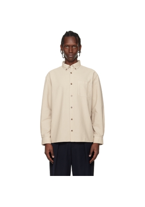A.P.C. Beige Mateo Logo Shirt