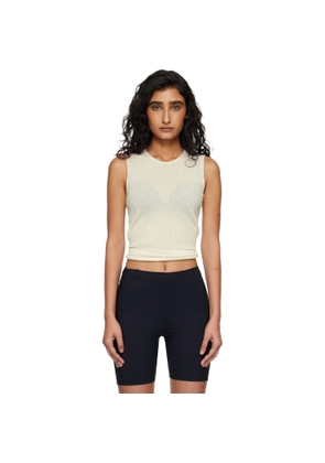 SKIMS Off-White Featherweight Cashmere Sleeveless Top