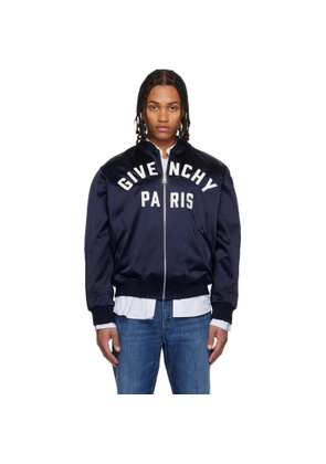 Givenchy Navy Couture Seam Bomber Jacket