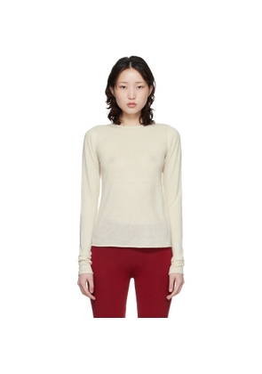 SKIMS Off-White Featherweight Cashmere Long Sleeve T-shirt