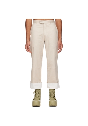 K.NGSLEY SSENSE Exclusive Beige Ayan Trousers