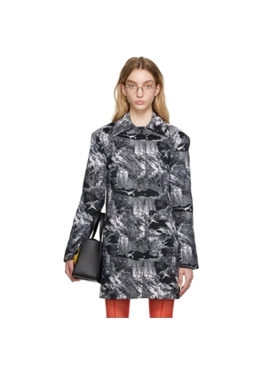 Puppets and Puppets Black & White Jacquard Coat