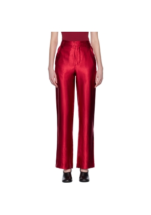 Edward Cuming Red Slink Tailored Trousers