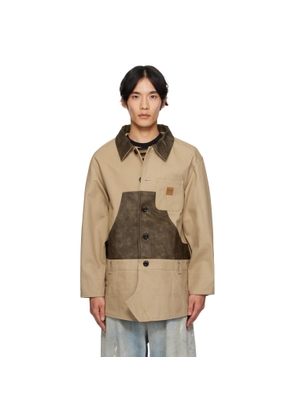 Andersson Bell Beige Carpenter Shorts Inserted Coat