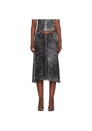 Diesel Gray M-Livette Midi Skirt