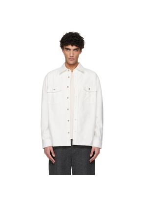 A.P.C. Off-White Solid-Color Cotton Overshirt