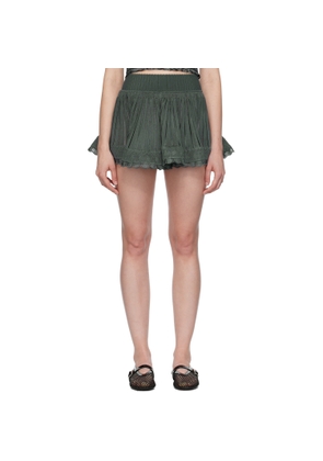 ALAÏA Gray Crinoline Knit Shorts