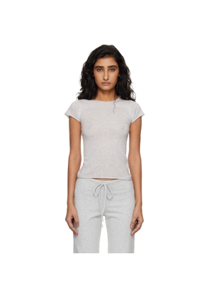 SKIMS Gray Featherweight Cashmere Tee