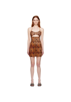 MISBHV Orange Grunge Minidress